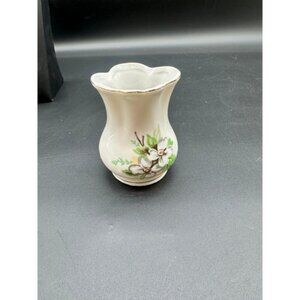 Vintage Japan Vase Hand Painted Dogwood Flowers Gold‎ Trim Irice & Co